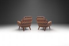 A Pair of Lounge Chairs in Kelim Upholstery Europe ca 1960s - 3929339