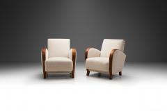 A Pair of Lounge Chairs with Birch Overlays Europe circa 1930s - 3923892