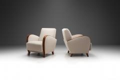 A Pair of Lounge Chairs with Birch Overlays Europe circa 1930s - 3923893