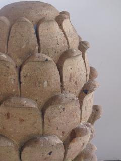A Pair of Mexican Hand Carved Cantera Stone Artichoke Elements - 536552