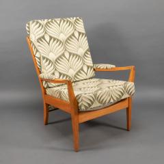 A Pair of Mid Century Beech Armchairs with Outswept Arms - 4182493