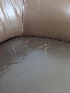 A Pair of Mid Century Finnish Armchairs in Brown Leather 1940s - 4484516