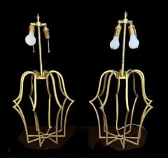 A Pair of Mid Century Gilt Iron Lamps - 3165314