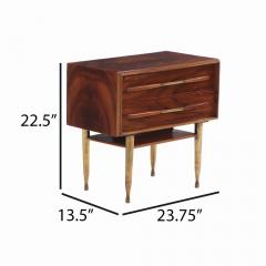 A Pair of Mid Century Modern Burl Walnut End Tables C 1960  - 4080365