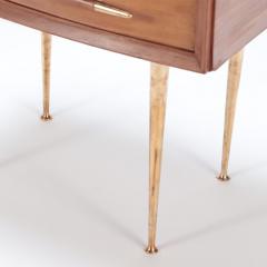 A Pair of Mid Century Modern walnut and brass night stands Circa 1955 - 3019485