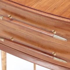 A Pair of Mid Century Modern walnut and brass night stands Circa 1955 - 3019486