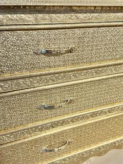 A Pair of Middle Eastern Repousse Covered 3 Drawer Chests 1960s - 4611305