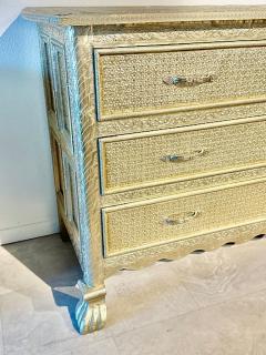 A Pair of Middle Eastern Repousse Covered 3 Drawer Chests 1960s - 4611310