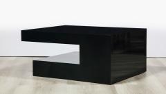 A Pair of Midnight Blue Lacquered Coffee Tables - 2421058