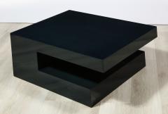 A Pair of Midnight Blue Lacquered Coffee Tables - 2421066