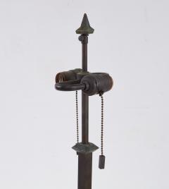 A Pair of Modernist Patinated Bronze Geometric Floor Lamps - 4715149