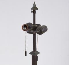 A Pair of Modernist Patinated Bronze Geometric Floor Lamps - 4715150