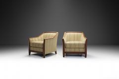 A Pair of Modernist Upholstered Armchairs by Burov France Mid 20th century - 3995166