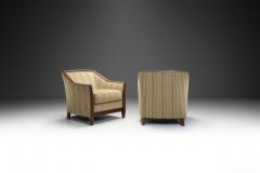 A Pair of Modernist Upholstered Armchairs by Burov France Mid 20th century - 3995168