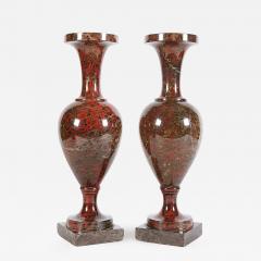 A Pair of Neoclassical Jasper Vases Possibly Russian or Baltic 19th Century - 504028