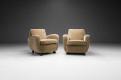 A Pair of Norwegian Art Deco Oak Armchairs Norway 1930s - 4028823