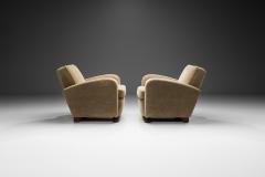 A Pair of Norwegian Art Deco Oak Armchairs Norway 1930s - 4028826