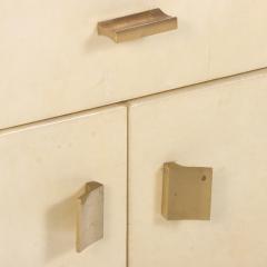 A Pair of Parchment Clad Cabinets or Nightstands C 1960  - 4643633