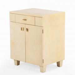 A Pair of Parchment Clad Cabinets or Nightstands C 1960  - 4643634