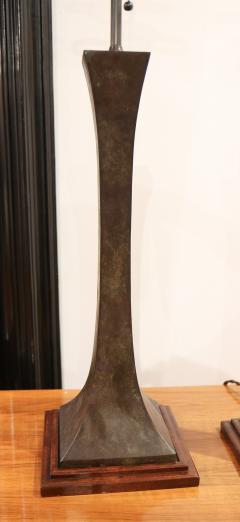 A Pair of Patinated Bronze Table Lamps USA circa 1960 - 4776183
