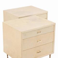 A Pair of Pergamino 3 Drawers Cabinets Nightstands C 1950  - 4288716