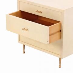 A Pair of Pergamino 3 Drawers Cabinets Nightstands C 1950  - 4288717