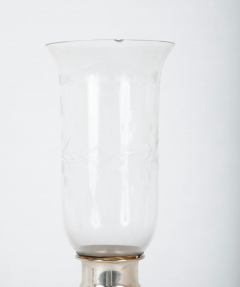 A Pair of Photophores with Engraved Hurricanes and Hallmark on Base - 2679633