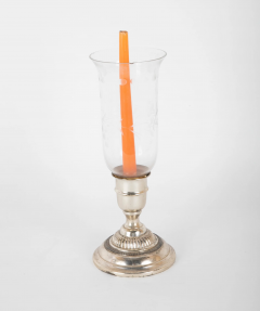 A Pair of Photophores with Engraved Hurricanes and Hallmark on Base - 2679642