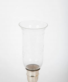 A Pair of Photophores with Engraved Hurricanes and Hallmark on Base - 2679741