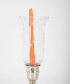 A Pair of Photophores with Engraved Hurricanes and Hallmark on Base - 2679760