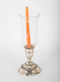 A Pair of Photophores with Engraved Hurricanes and Hallmark on Base - 2679771