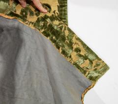 A Pair of Rare Genoese Green Cut Velvet Wall Hangings c 1580 - 4562304