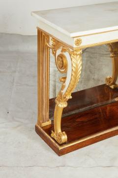 A Pair of Regency Mirrored Back Marble Top Consoles - 3705313