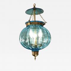 A Pair of Sky Blue Bell Jar Pendant Lights  - 2475077