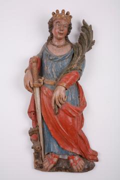 A Pair of Spanish Colonial Carvings of Saints Colombia ca 1800 - 54785