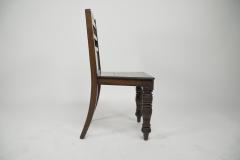 A Pair of Substantial Gothic Revival Oak Hall Chairs with Period Tiles - 4192432