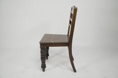 A Pair of Substantial Gothic Revival Oak Hall Chairs with Period Tiles - 4192438