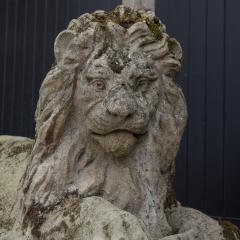 A Pair of Superb 18th Century Bath Stone Lions - 3093320