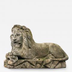 A Pair of Superb 18th Century Bath Stone Lions - 3098204