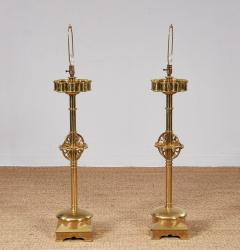 A Pair of Superb Overscale Brass Table Lamps - 4190111