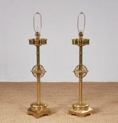 A Pair of Superb Overscale Brass Table Lamps - 4190120