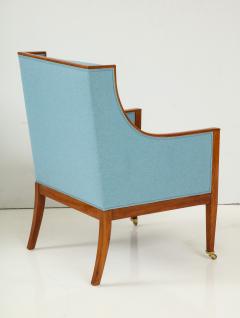 A Pair of Swedish Mahogany Upholstered Armchairs Circa 1930 - 855966