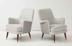 A Pair of Swedish Modern Upholstered Armchairs Circa 1940s - 4124988