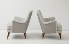 A Pair of Swedish Modern Upholstered Armchairs Circa 1940s - 4124989