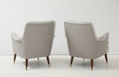 A Pair of Swedish Modern Upholstered Armchairs Circa 1940s - 4124991