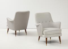A Pair of Swedish Modern Upholstered Armchairs Circa 1940s - 4124994