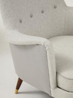 A Pair of Swedish Modern Upholstered Armchairs Circa 1940s - 4124996