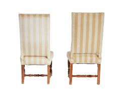 A Pair of Tall Back Upholstered Side Chairs - 4686810