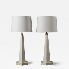 A Pair of Tapered Plaster Lamps from the 1930 s - 3517495