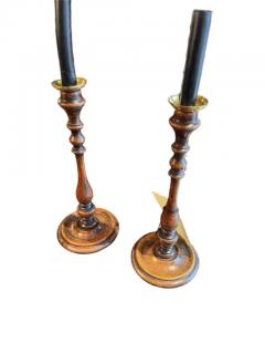 A Pair of Turned Candlesticks - 3844144